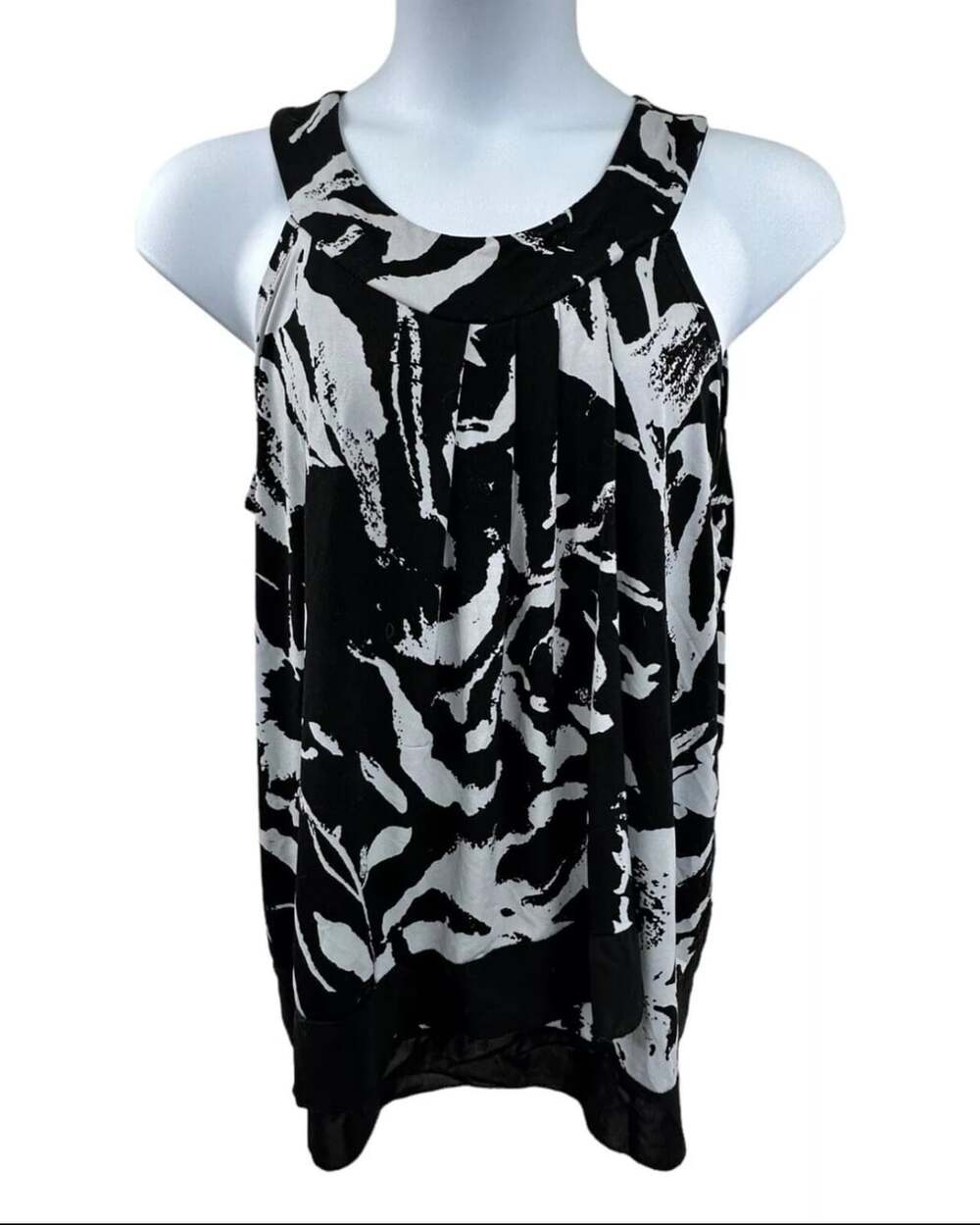Shannon Ford N.Y Black & White women's size 2XL Sleeveless Top
